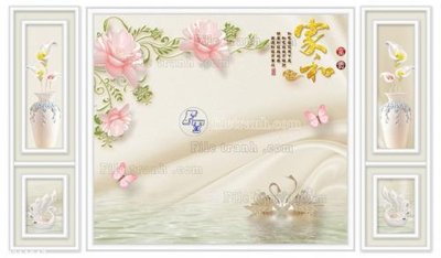 File in mica File in tranh tường 3D FT211047 (ảnh gốc) đẹp