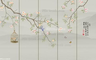 File gốc File in tranh tường 3D FT211068 (in lụa) họa tiết 3D