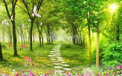 File gốc File in tranh tường 3D FT211104 (trang trí) phòng ngủ