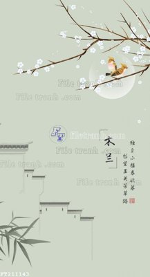 File gốc File in tranh tường 3D FT211143 (in lụa) tranh mã đáo