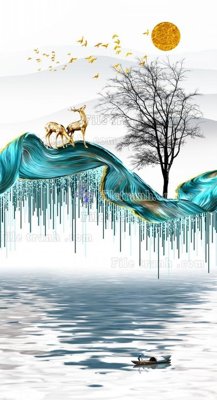 Tải file gốc in lụa File in tranh tường 3D FT211207 siêu nét