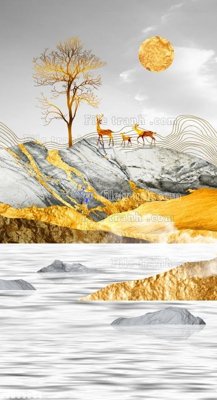 File PSD File in tranh tường 3D FT211214 (bản gốc) đã tách nền