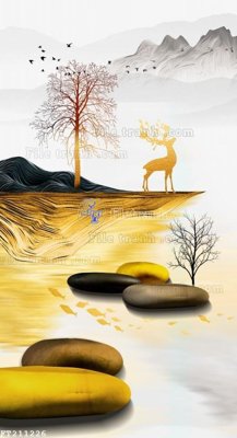 File gốc File in tranh tường 3D FT211226 (PNG) không nền chất lượng