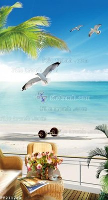 File tranh File in tranh tường 3D FT211228 (bản gốc) in lụa 3D