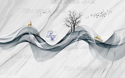 Tải file File in tranh tường 3D FT211306 (gốc) chủ đề hoa sen