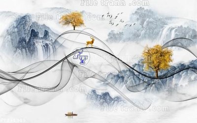 File tranh File in tranh tường 3D FT211309 (gốc) in film