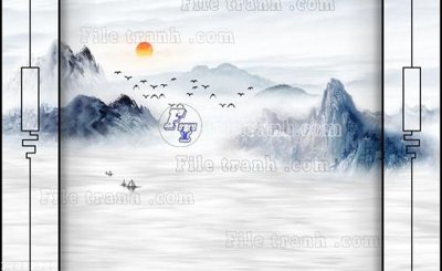 Ảnh gốc file in lụa File in tranh tường 3D FT211326 chi tiết