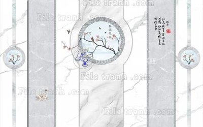File tranh File in tranh tường 3D FT211413 (file gốc) chủ đề phong thủy