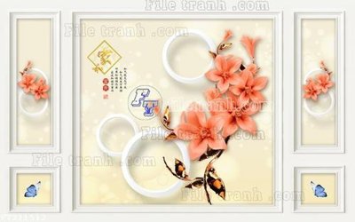 File ảnh File in tranh tường 3D FT211512 (gốc) in PP, decal