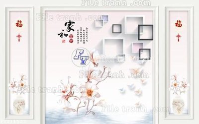 Tải file File in tranh tường 3D FT211523 (gốc) chủ đề phong thủy