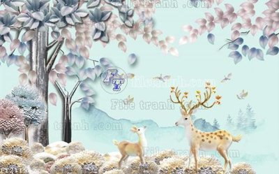 File tranh gốc File in tranh tường 3D FT211562 (sắc nét từng chi tiết)