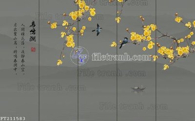 Download file gốc File in tranh tường 3D FT211583 (in lụa) cao cấp