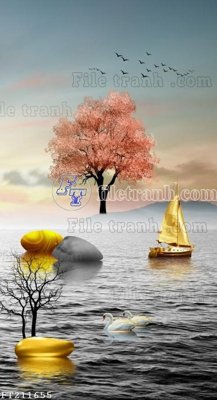 File ảnh gốc File in tranh tường 3D FT211655 (chuyên in mica)