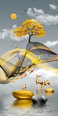 File gốc File in tranh tường 3D FT211682 (phong cách) tối giản