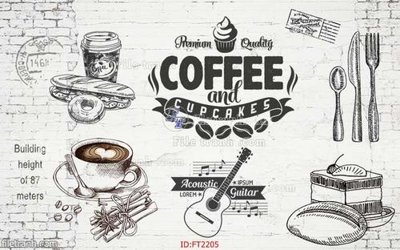 Download file File psd tường quán cà phê FT2205 (chuẩn in) chất lượng cao