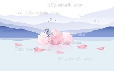 Download file gốc File in tranh tường hiện đại FT22204 (in lụa) hoa lá