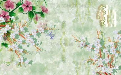 File gốc File in tranh tường hiện đại FT22380 (in lụa) trang trí tường