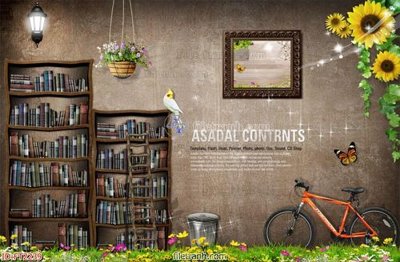 Chi tiết file gốc File psd tường quán cà phê FT2239 (cho in tráng gương)