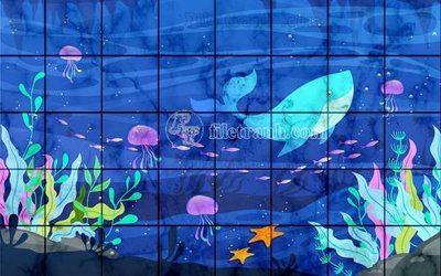 File in trần File in tranh tường hiện đại FT22866 (bản gốc) hoa văn