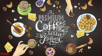 File in ấn File psd tường quán cà phê FT2307 chuyên nghiệp