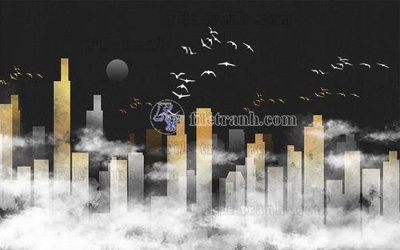 File PSD File in tranh tường hiện đại FT23077 (bản gốc) cho nhà in