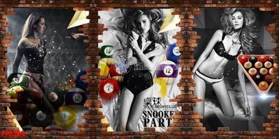 Hình ảnh file gốc File psd tường quán bi a FT2309 cho in UV