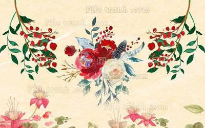 Tải file gốc in lụa File in tranh tường hiện đại FT23190 siêu nét