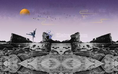 File gốc File in tranh tường hiện đại FT23464 (cho in 3D) độc đáo