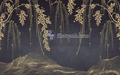 File gốc File in tranh tường hiện đại FT23479 (cho in UV) siêu nét