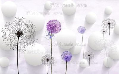 Tải file File in tranh tường hiện đại FT23514 (gốc) chủ đề hoa sen