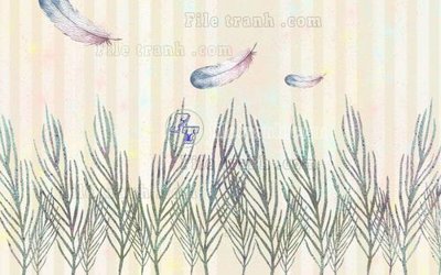 File in lụa File in tranh tường hiện đại FT23683 (hoa văn) File in tranh tường hiện đại FT23683