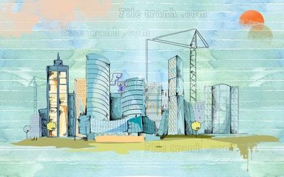 File in mica File in tranh tường hiện đại FT23751 (bản gốc) siêu trong