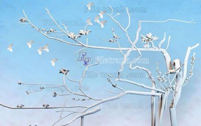 File tranh File in tranh tường hiện đại FT23803 (gốc) chủ đề thiên nhiên