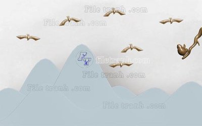 File PSD File in tranh tường hiện đại FT23834 (nguyên bản) cho thiết kế