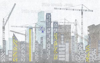 File gốc File in tranh tường hiện đại FT23872 (chuẩn CMYK) cho nhà in