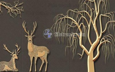 File tranh gốc in trần nhà File in tranh tường hiện đại FT23987 3D