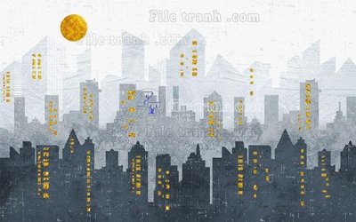 File PSD File in tranh tường hiện đại FT24029 (gốc) tách lớp chi tiết