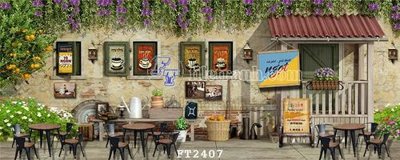 File tranh trang trí File psd tường quán cà phê FT2407 (tải file gốc)