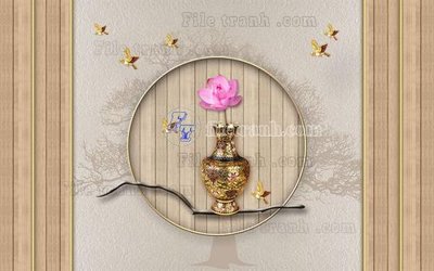 File tranh File in tranh tường hiện đại FT24165 (gốc) in trên kính