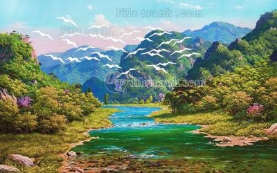 File tranh File in tranh tường hiện đại FT24207 (gốc) in film