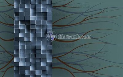 File in lụa File in tranh tường hiện đại FT24244 (hoa văn) File in tranh tường hiện đại FT24244