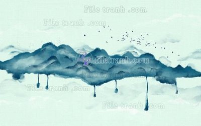 File gốc File in tranh tường hiện đại FT24389 (in lụa) trang trí tường