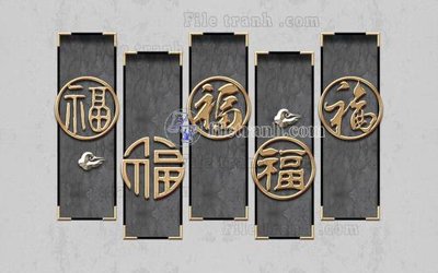 File gốc in tráng gương File in tranh tường hiện đại FT24516 chi tiết