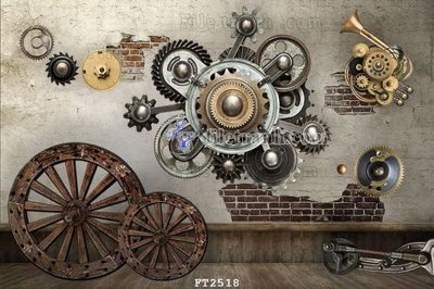 Chi tiết file tranh tráng gương File psd tường quán cà phê FT2518 (ảnh gốc)