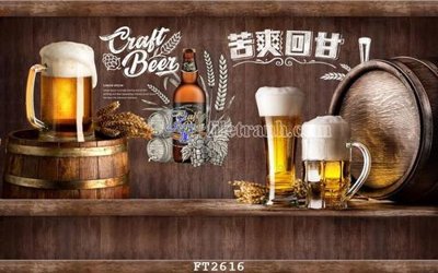 File gốc File psd tường quán cà phê FT2616 (in lụa) chi tiết cao