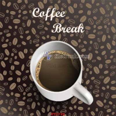 File tranh File psd tường quán cà phê FT2748 (bản gốc) in lụa dán tường