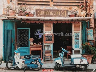 File gốc in mica File psd tường quán cà phê FT2787 chất lượng