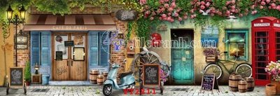 Hình ảnh file gốc in trần nhà File psd tường quán cà phê FT2811