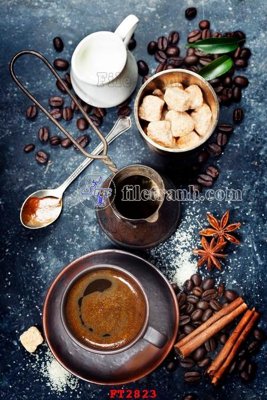 File in mica File psd tường quán cà phê FT2823 (bản gốc) làm vách ngăn