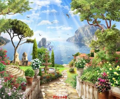 File tranh gốc File psd tường quán cà phê FT2865 (bản quyền) file PSD